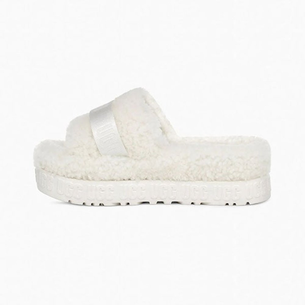 UGG Fluffita Womens Sheepskin Slipper Slides White UGG 1113475 NEW Multi Sz - Picture 4 of 7